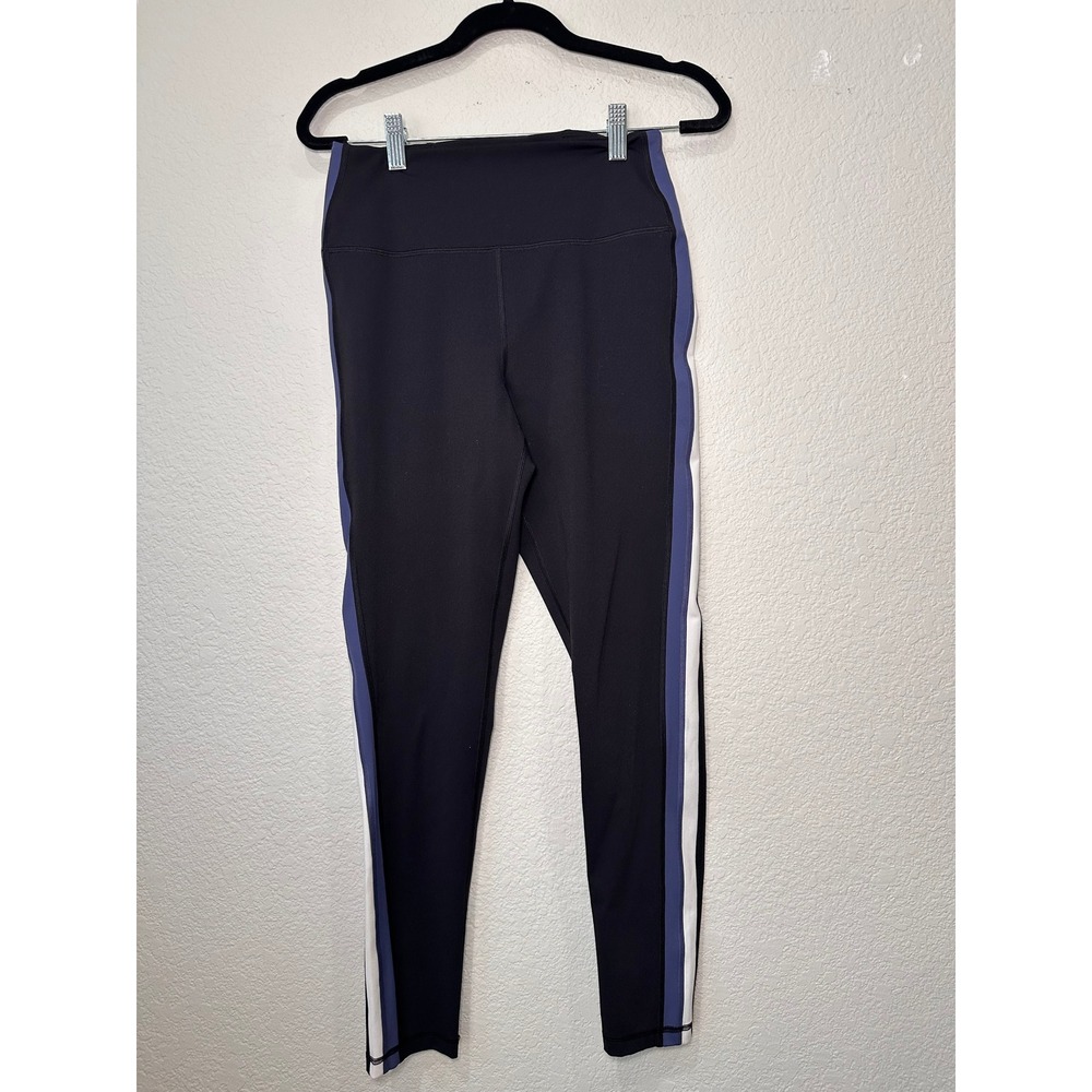 Spiritual‎ Gangster Womens Medium Black Side Stripe High Waist Active Leggings